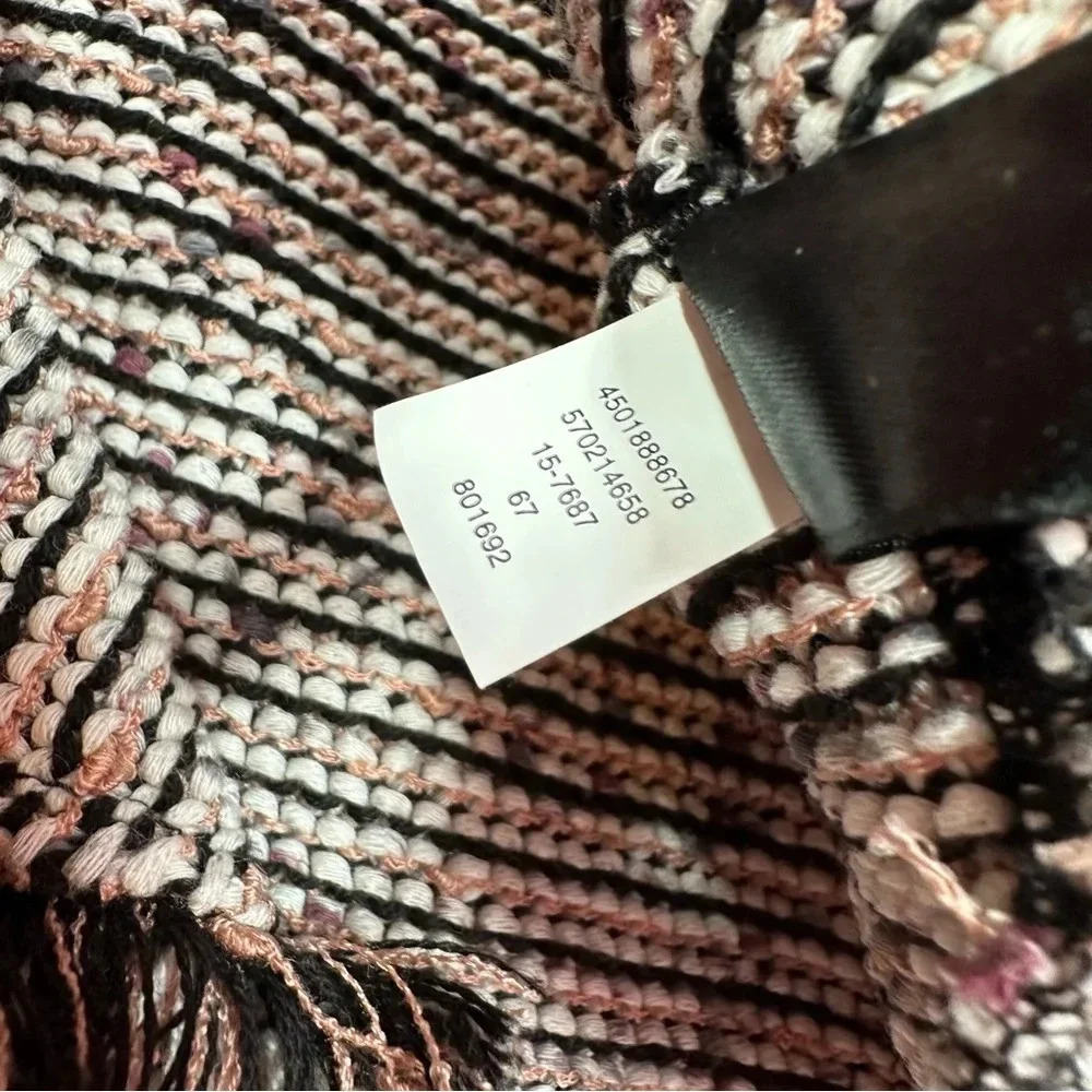 white house black market open front cardigan sweater fringe raw edge detail XS - Picture 9 of 9